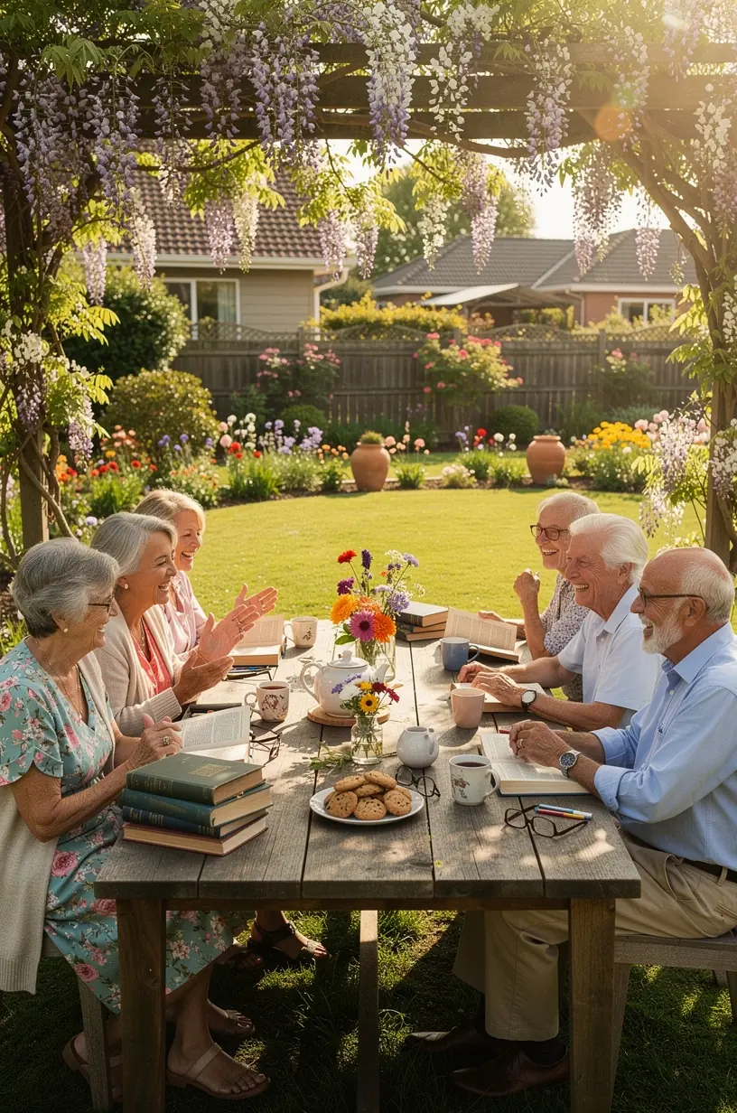 Elderly individuals engaging in lifelong learning activities.